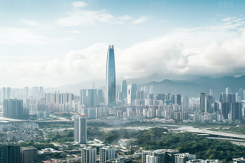 深圳城市风光风景都市摄影图