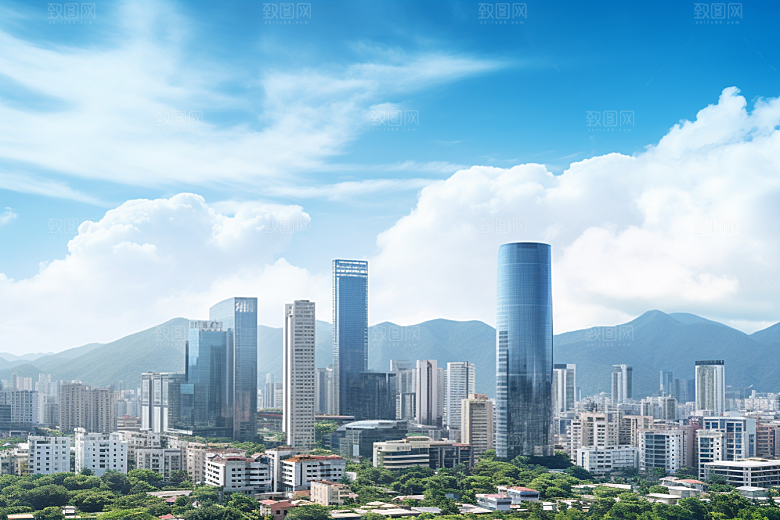 深圳城市风光高清景色摄影图