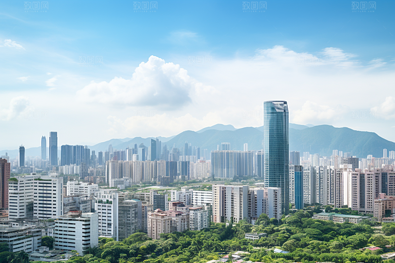 深圳城市风光高清都市摄影图