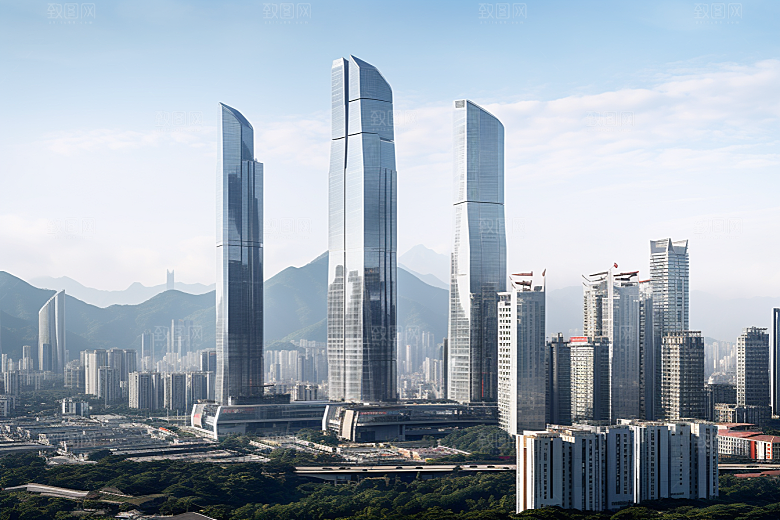深圳城市风光地标都市摄影图