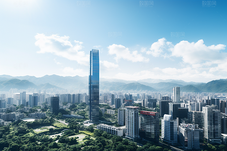 深圳城市风光国内游地标摄影图