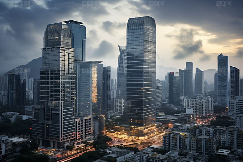 深圳城市风光经济特区地标摄影图