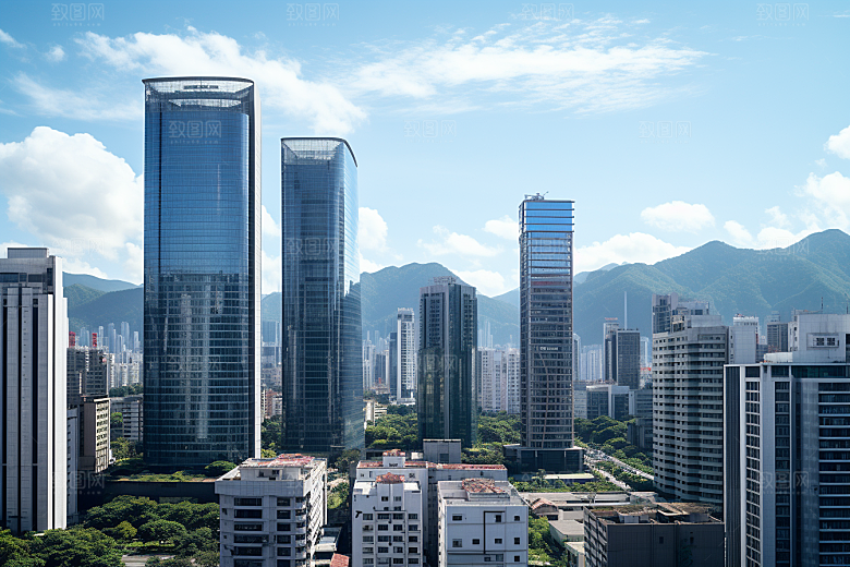 深圳城市风光国内游现代化摄影图