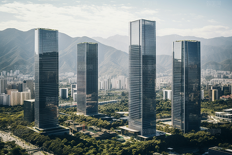深圳城市风光地标都市摄影图