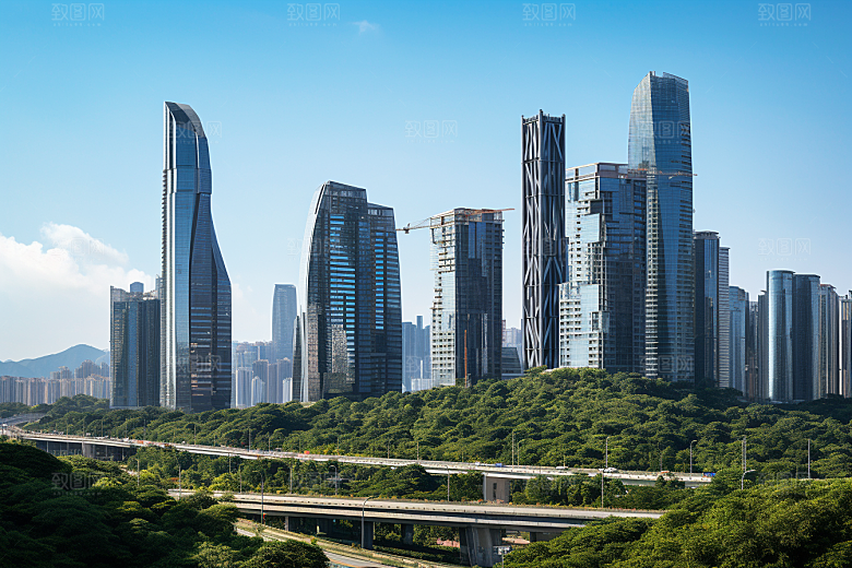 深圳城市风光都市地标摄影图