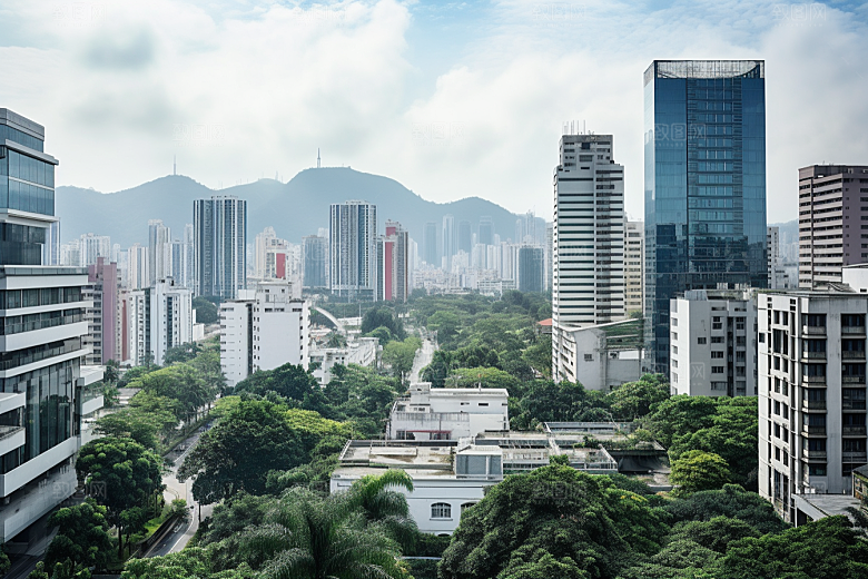 深圳城市风光旅游现代化摄影图