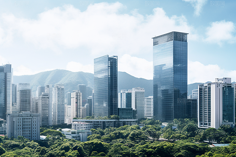 深圳城市风光景色新城摄影图