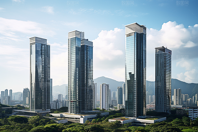 深圳城市风光高清经济特区摄影图