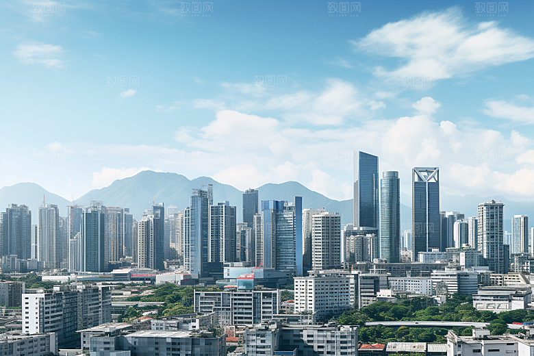 深圳城市风光高清现代化摄影图