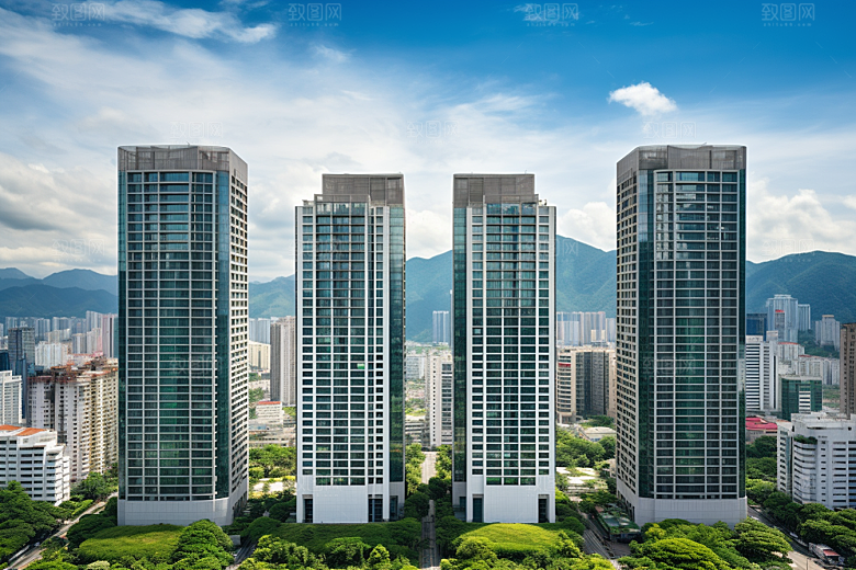 深圳城市风光旅游新城摄影图