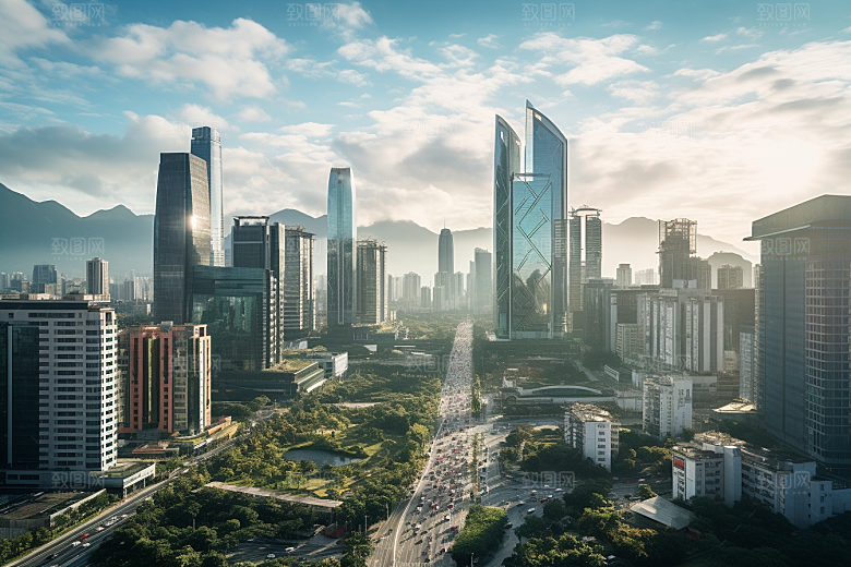 深圳城市风光高清风景摄影图