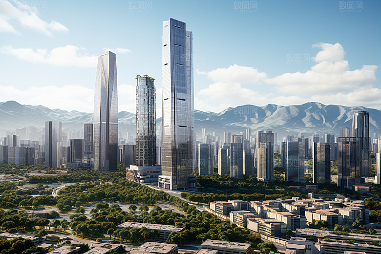 深圳城市风光地标景色摄影图