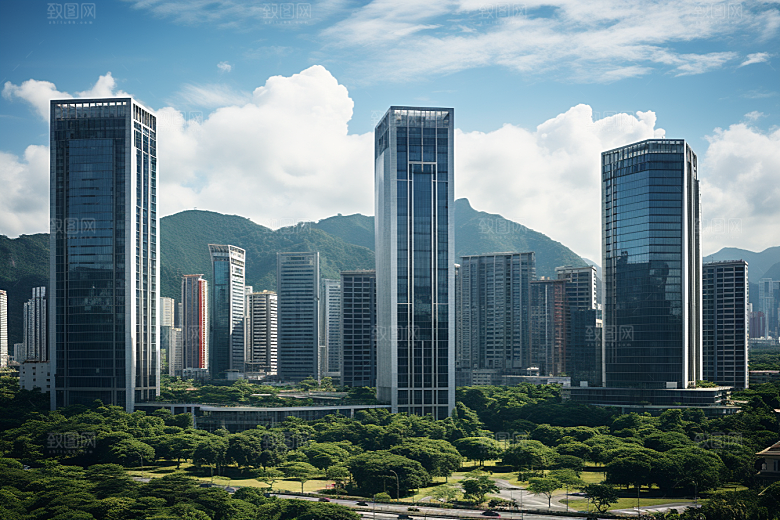 深圳城市风光新城都市摄影图