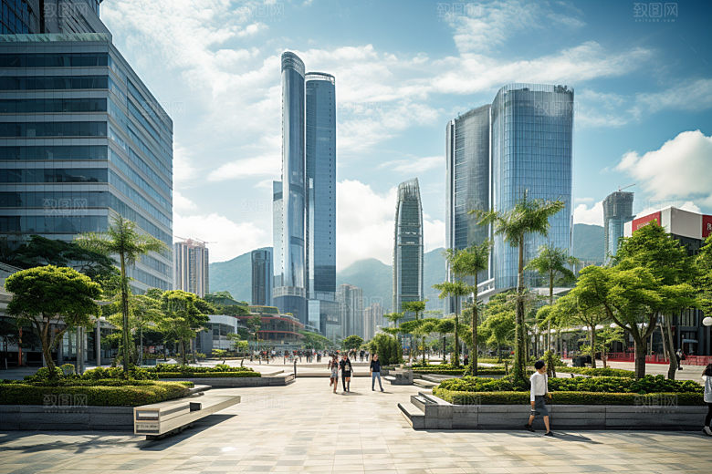 深圳城市风光都市景色摄影图