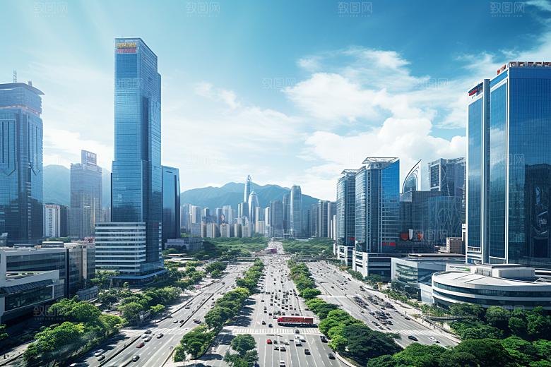 深圳城市风光旅游经济特区摄影图