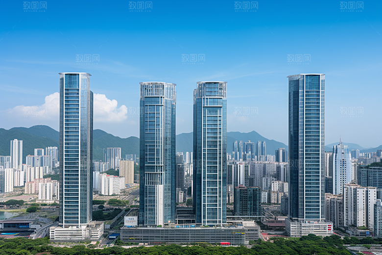 深圳城市风光高清景色摄影图