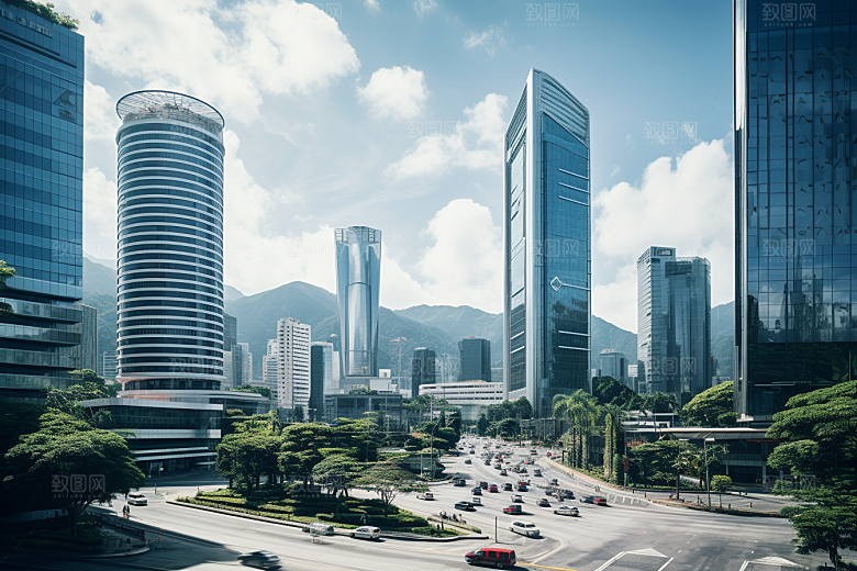 深圳城市风光旅游现代化摄影图