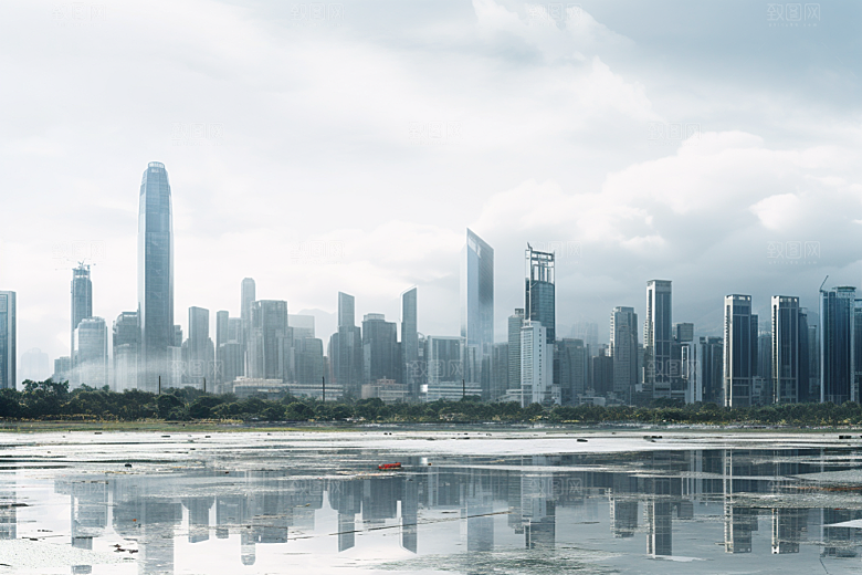 深圳城市风光新城都市摄影图