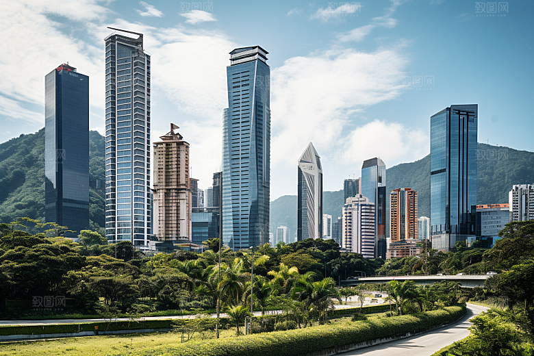 深圳城市风光风景新城摄影图