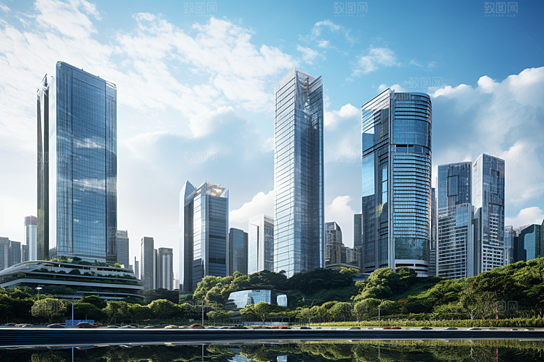 深圳城市风光经济特区新城摄影图