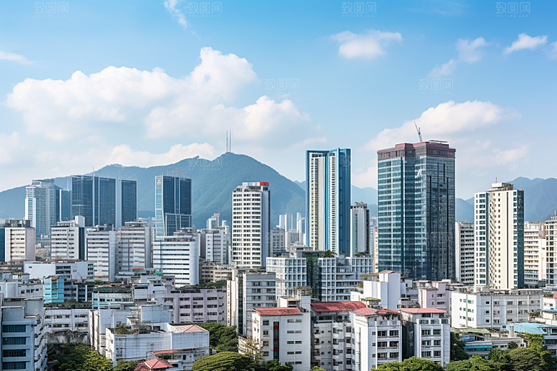 深圳城市风光地标现代化摄影图