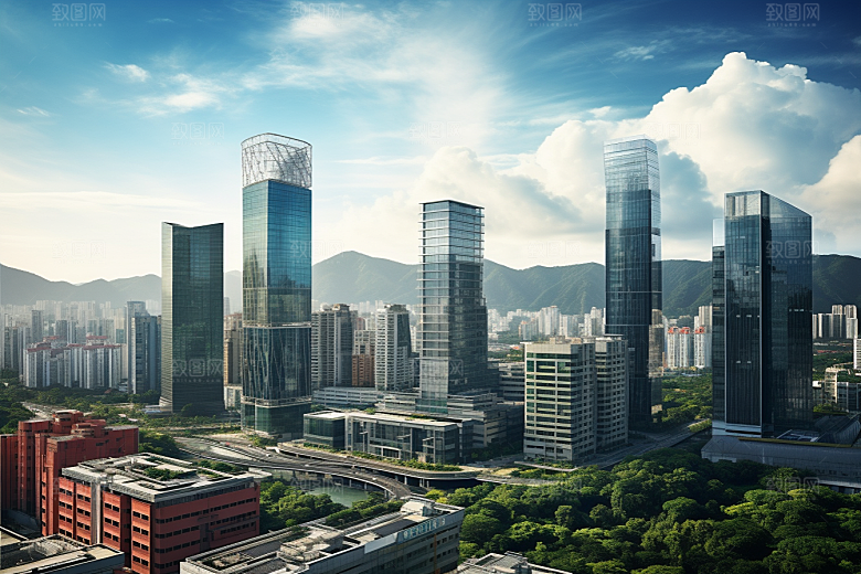深圳城市风光现代化旅行摄影图