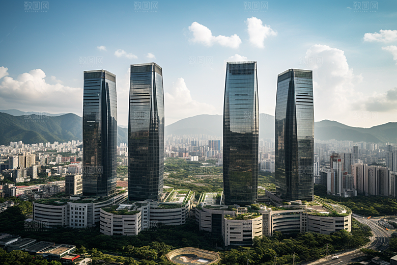 深圳城市风光国内游旅行摄影图