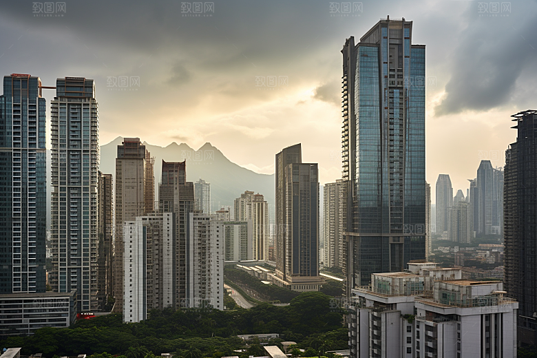 深圳城市风光经济特区旅游摄影图
