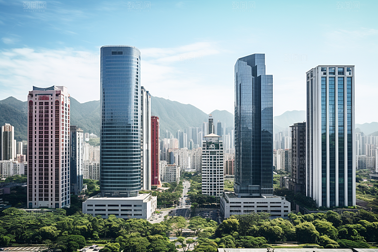 深圳城市风光旅游新城摄影图