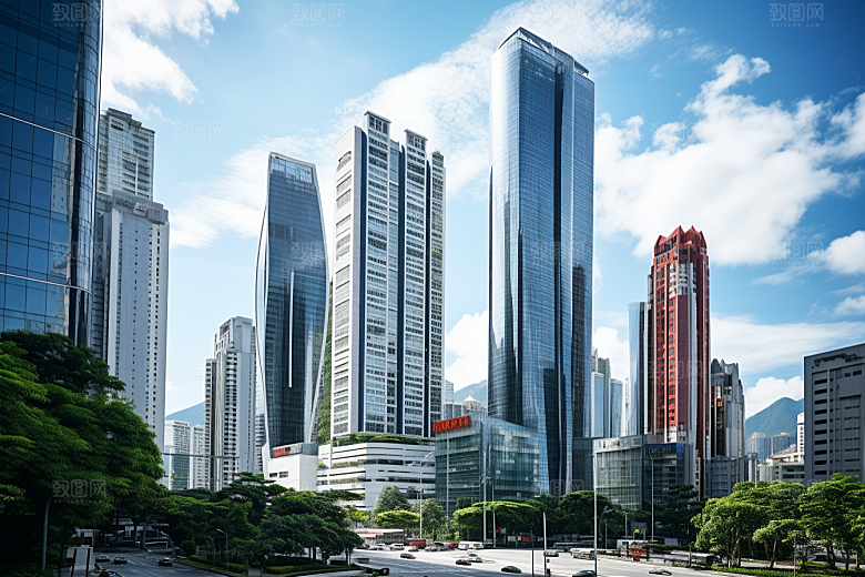 深圳城市风光风景新城摄影图