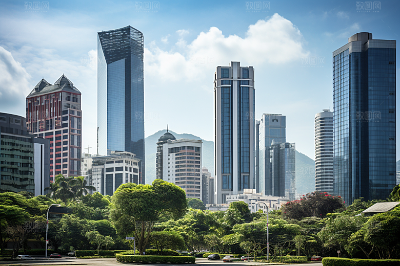 深圳城市风光新城风景摄影图