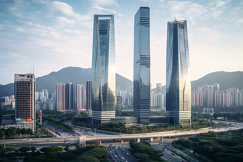 深圳城市风光旅游都市摄影图