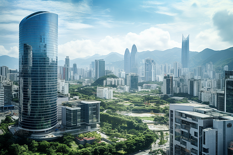 深圳城市风光地标旅游摄影图