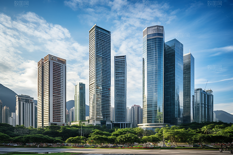 深圳城市风光旅行现代化摄影图
