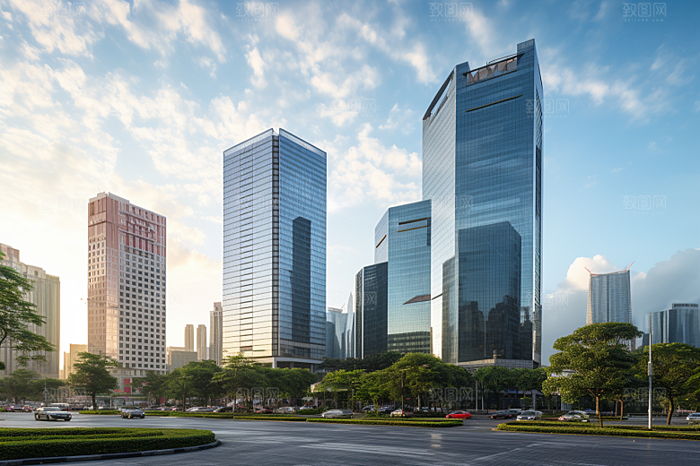 深圳城市风光地标现代化摄影图