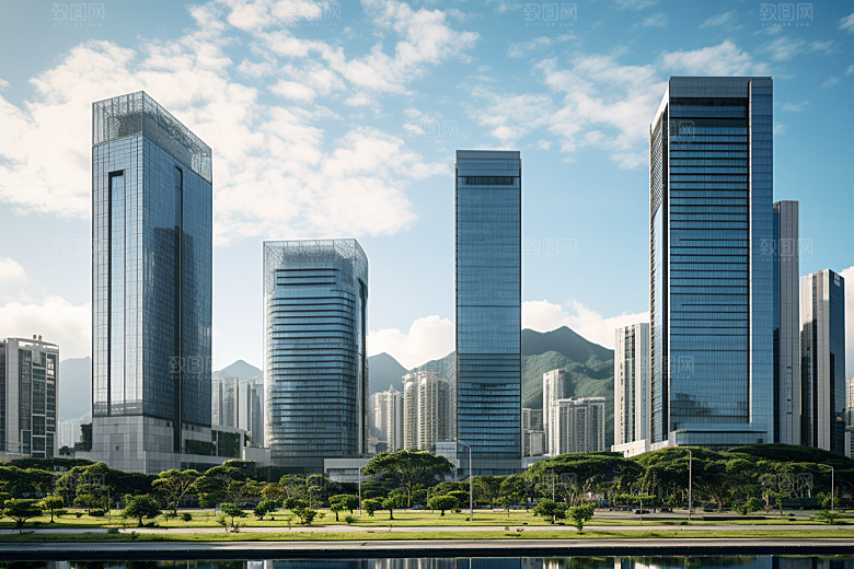 深圳城市风光风景现代化摄影图
