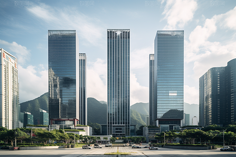 深圳城市风光经济特区现代化摄影图