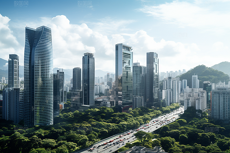 深圳城市风光旅游风景摄影图