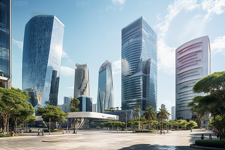 深圳城市风光高清现代化摄影图
