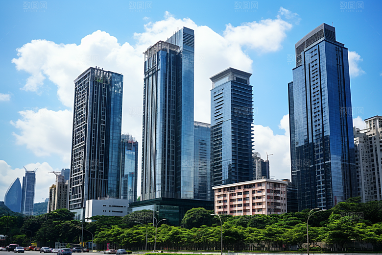 深圳城市风光高清现代化摄影图