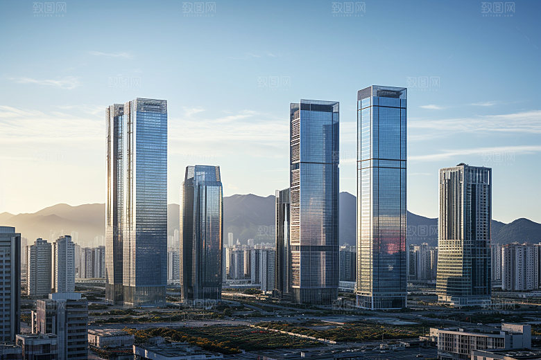 深圳城市风光经济特区新城摄影图