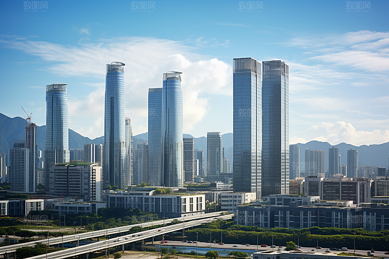 深圳城市风光景色旅游摄影图
