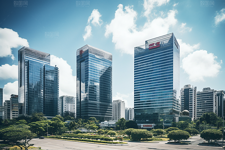 深圳城市风光现代化地标摄影图