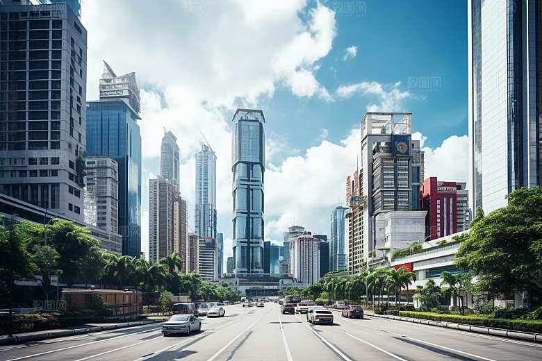深圳城市风光现代化新城摄影图