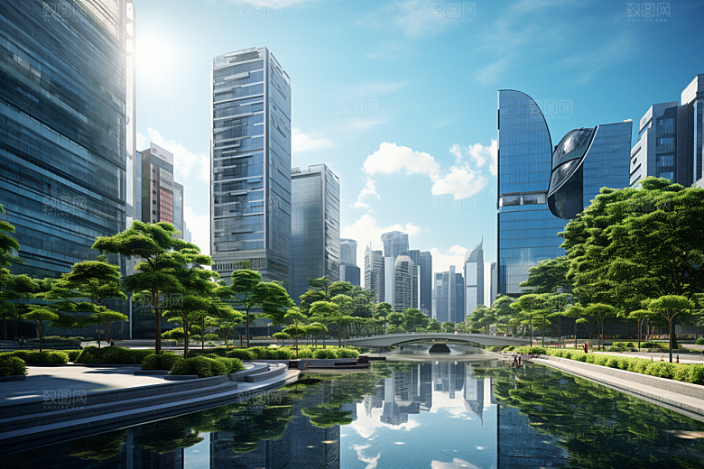 深圳城市风光经济特区风景摄影图