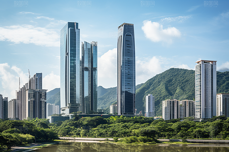 深圳城市风光风景地标摄影图