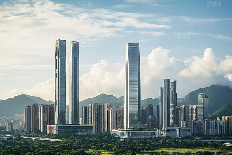 深圳城市风光旅游都市摄影图