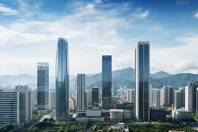 深圳城市风光都市现代化摄影图