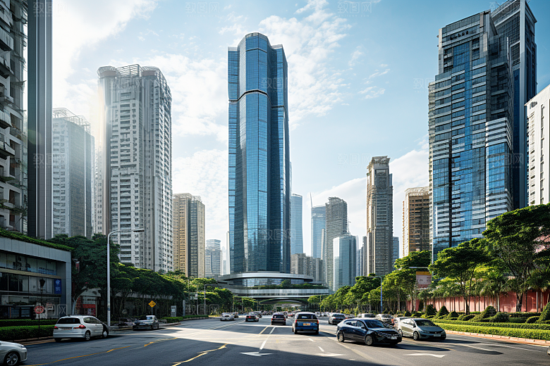 深圳城市风光现代化风景摄影图