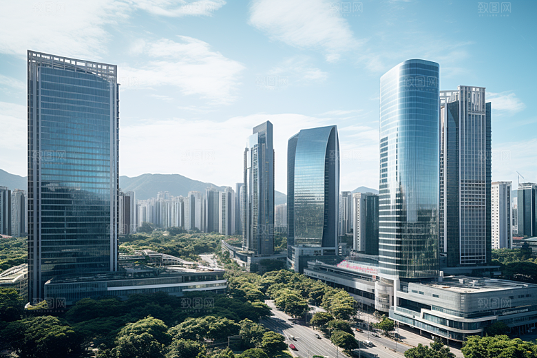 深圳城市风光旅行新城摄影图
